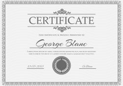 Certificate: George Blanc